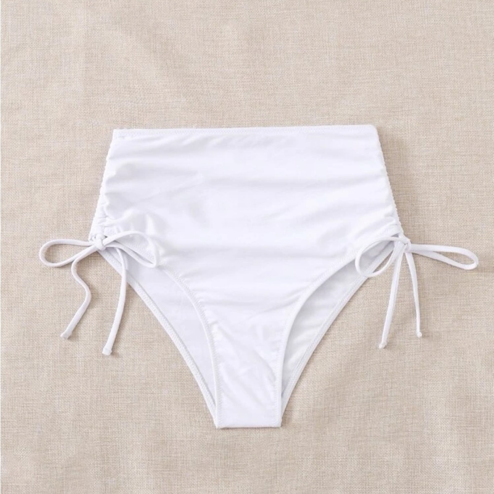 White high waisted swim botttoms